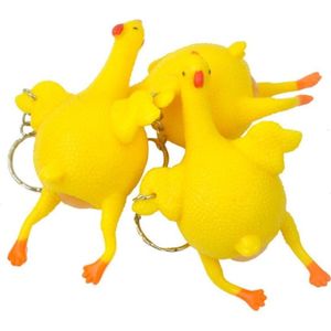 12 stuks Spoof lastig grappige Gadgets speelgoed Vent kip heel ei leggen kippen vol Latex Rubber Anti stressbal