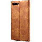 GUSSIM GS-001 Business Style Horizontale Flip Skin Voel PU Lederen case met Holder & Card Slots & Wallet & Photo Frame Voor iPhone 8 Plus / 7 Plus(Bruin)