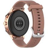 18mm Texture Siliconen Polsband Horloge Band voor Fossil Female Sport / Charter HR / Gen 4 Q Venture HR (Bruin)