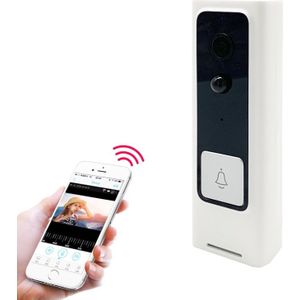 M200B WiFi intelligente vierkante knop video deurbel  ondersteuning infrarood bewegingsdetectie & adaptieve snelheid & tweeweg intercom & Remote/PIR wakeup (wit)