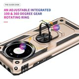 Voor Huawei Mate 40 Schokbestendige TPU + PC Beschermhoes met 360 Graden Roterende Houder (Goud)
