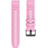 Voor Garmin Fenix 6 22mm Siliconen Smart Watch Vervanging strap Polsbandje(Roze)