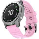 Voor Garmin Fenix 6 22mm Siliconen Smart Watch Vervanging strap Polsbandje(Roze)