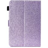 Voor 10 inch Tablet Varnish Glitter Powder Horizontal Flip Leather Case met Holder & Card Slot(Purple)