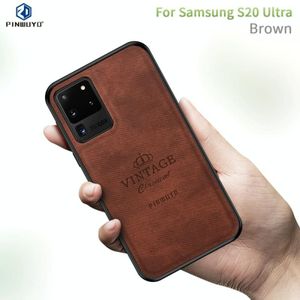 Voor Galaxy S20 Ultra PINWUYO Zun-serie PC + TPU + huid waterdicht en anti-val all-inclusive beschermende shell(bruin)