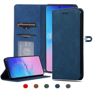 Voor Samsung Galaxy S10 Lite/A91 Retro Skin Feel Business Magnetic Horizontal Flip Leather Case (Navy Blue)