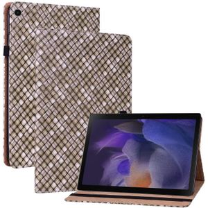 Voor Samsung Galaxy Tab A8 10.5 2021 Kleur Weave Lederen Tablet Case met Houder (Brown)