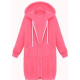 Vrouwen Hooded lange mouwen trui in de lange vacht  grootte: 5XL (Phosphor)