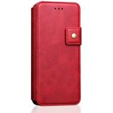 Koeienhuid textuur magnetische absorptie afneembare horizontale Flip lederen case voor iPhone 8 & 7  met houder & kaartsleuven & portemonnee (rood)
