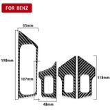 4 stks / set carbon fiber auto glazen lift schakelaar decoratieve sticker voor MERCEDES-BENZ B-klasse 2019 / GLB 2020  linkeraandrijving
