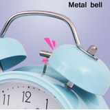 Student Leuke Stijl Bell Wekker Bedside Mute Klok met Licht Specificatie: Y34 3 inch