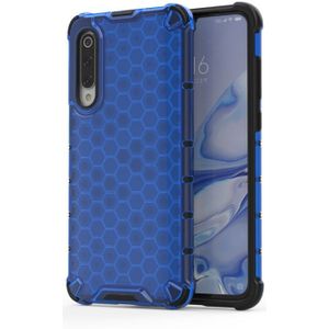 Voor Xiaomi mi 9 Lite schokbestendige honingraat PC + TPU case (blauw)