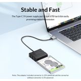 ORICO UTS1 Type-C / USB-C USB 3.0 2 5-inch SATA HDD-adapter met 12V 2A voedingsadapter  kabellengte: 1 m (UK-stekker)