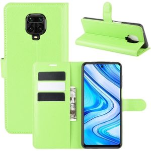 Voor Xiaomi Redmi Note 9 Pro/Note 9S/Note 9Pro Max Litchi Texture Horizontal Flip Protective Case with Holder & Card Slots & Wallet(Green)