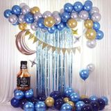 Blauwe ballon set opknoping vlag Whiskey Balloon Chain Set Party Decoratie Venue Decoratie Rekwisieten