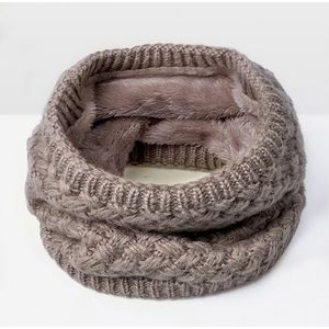 Winter plus Velvet Thicken warme Pullover gebreide sjaal  grootte: 47 x 22cm (kaki)
