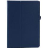 Voor Lenovo Tab 4 10 Plus (TB-X704) / Tab 4 10 (TB-X304) Litchi Texture Solid Color Horizontal Flip Leather Case met Holder & Pen Slot (Donkerblauw)