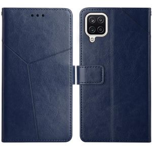Voor Samsung Galaxy M12 / F12 Y Stitching Horizontale Flip Leren Case met Houder & Card Slots & Portemonnee & Fotolijst