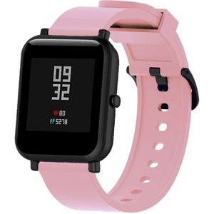 Siliconen glanzende sport polsband voor Huami Amazfit bip Lite versie 20mm (roze)