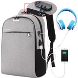 Laptop rugzak school tassen anti-diefstal reizen rugzak met USB Oplaadpoort (paars)