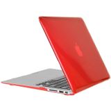 MacBook Air 11.6 inch 3 in 1 Kristal patroon Hardshell ENKAY behuizing met ultra-dun TPU toetsenbord over en afsluitende poort pluggen (rood)