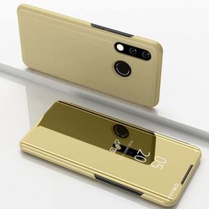 Galvaniseren spiegel horizontale Flip lederen case voor Xiaomi Redmi 7  met houder (goud)