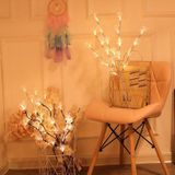 LED Fiber Optic bloem twig lichte string kamer slaapkamer romantische decoratie lantaarn (bruine takken)