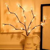 LED Fiber Optic bloem twig lichte string kamer slaapkamer romantische decoratie lantaarn (bruine takken)