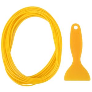 5m flexibele Trim voor DIY auto auto interieur Moulding Trim decoratieve lijn Strip met Film Scraper(Yellow)