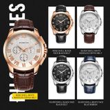 OCHSTIN 6059B Augustine Celebrity Series multifunctioneel quartz waterdicht herenhorloge (zilver + zwart)