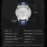 OCHSTIN 6059B Augustine Celebrity Series multifunctioneel quartz waterdicht herenhorloge (zilver + zwart)