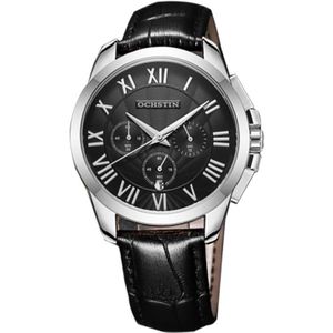 OCHSTIN 6059B Augustine Celebrity Series multifunctioneel quartz waterdicht herenhorloge (zilver + zwart)