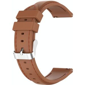 Voor Samsung Galaxy Watch 3 41mm / Active2 / Active / Gear Sport 20mm Silicone Replacement Strap Watchband (Brown)