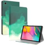 For Samsung Galaxy Tab A 10.1 2019 T515 / T510 Voltage Watercolor Pattern Skin Feel Magnetic Horizontal Flip PU Leather Case with Holder & Card Slots & Photo Frame(Cyan Green)