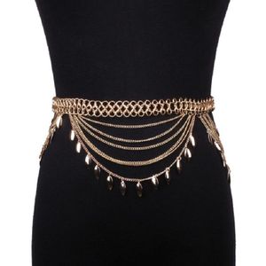 Gepersonaliseerde wild legering kwast Taille Chain gordel  lengte: 80-100cm (goud)