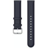 Voor Huawei Horloge 3/3 PRO 22mm Ronde Tail Lederen Vervanging Strap Horlogeband (Navy Nlue)