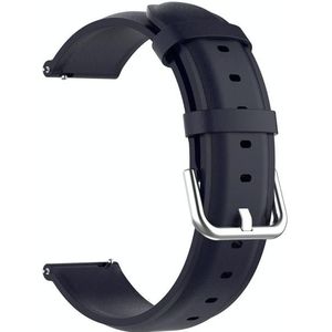 Voor Huawei Horloge 3/3 PRO 22mm Ronde Tail Lederen Vervanging Strap Horlogeband (Navy Nlue)
