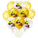 Bouw trekker opblaasbare lucht ballonnen verjaardag graafmachine voertuig banners baby douche Kids jongens Birthday Party Supplies  pak: pak drie