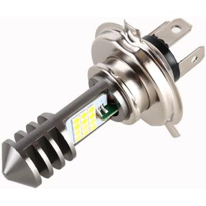 H4 DC12V / 7.4W Motorfiets LED Koplamp met 24LEDs SMD-3030 Lamp Kralen (Geel + Wit)