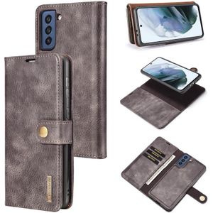 Voor Samsung Galaxy S21 FE DG.MING Crazy Horse Texture Flip Afneembare Magnetische Lederen Case Met Houder & Card Slots & Portemonnee