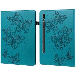 Voor Samsung Galaxy Tab S7 T870 / T875 / T876B Relif Butterfly Patroon Horizontale Flip Lederen Tablet Case