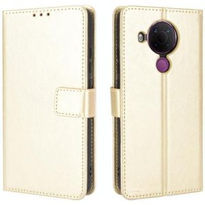 Voor Nokia 5.4 Retro Crazy Horse Texture Horizontale Flip Lederen Case met Houder & Card Slots > Photo Frame (Gold)