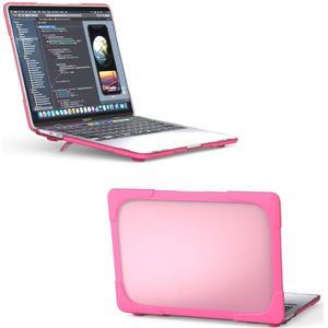 Voor MacBook Pro 13 inch A2289 / A2251 (2020) PC + TPU Twee kleuren laptop beschermhoes (rood)