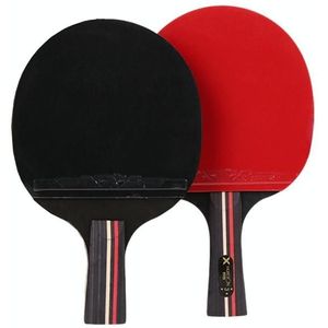 Huieson HS-D-P01 Drie Ster 7 Lagen Pure Wood Double-Sided Reverse Adhesive Tafel Tennisracket Set  Specificatie: Hand-Shake Grip + Pen Hold Grip Racket