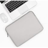 BAONA BN-Q001 PU lederen laptoptas  kleur: grijs  maat: 16/17 inch