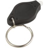 Mini LED-zaklamp  wit licht  sleutelhanger functie  aan/uit-schakelaar & druk Switch(Black)