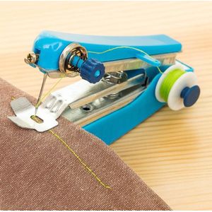 4 PCS Draagbare Mini Kleine handheld naaimachine huishouden multifunctionele pocket handmatige micro tailoring machine  willekeurige kleur levering