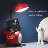 L-220902 LED Cartoon vliegtuig oplaadbare oogbescherming leren bureaulamp