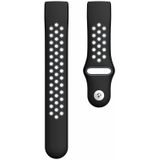 Twee kleuren ronde gat siliconen pols Band Watch Band voor Fitbit Charge 3  pols riem grootte: 130-195mm (grijs)