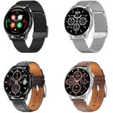 HD3 1 32 inch Hartslagmonitoring Smart Watch met betalingsfunctie (zwart leer)